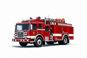 消防车车辆消防救援模型