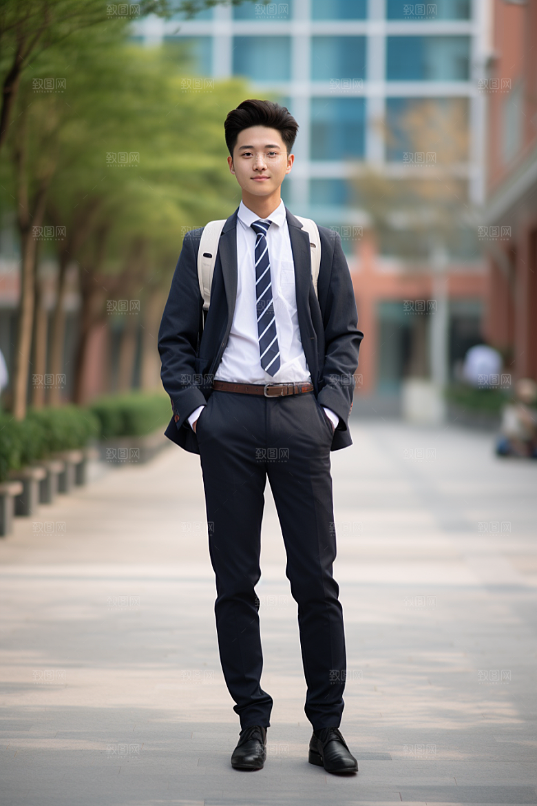 校服人物制服高中摄影图