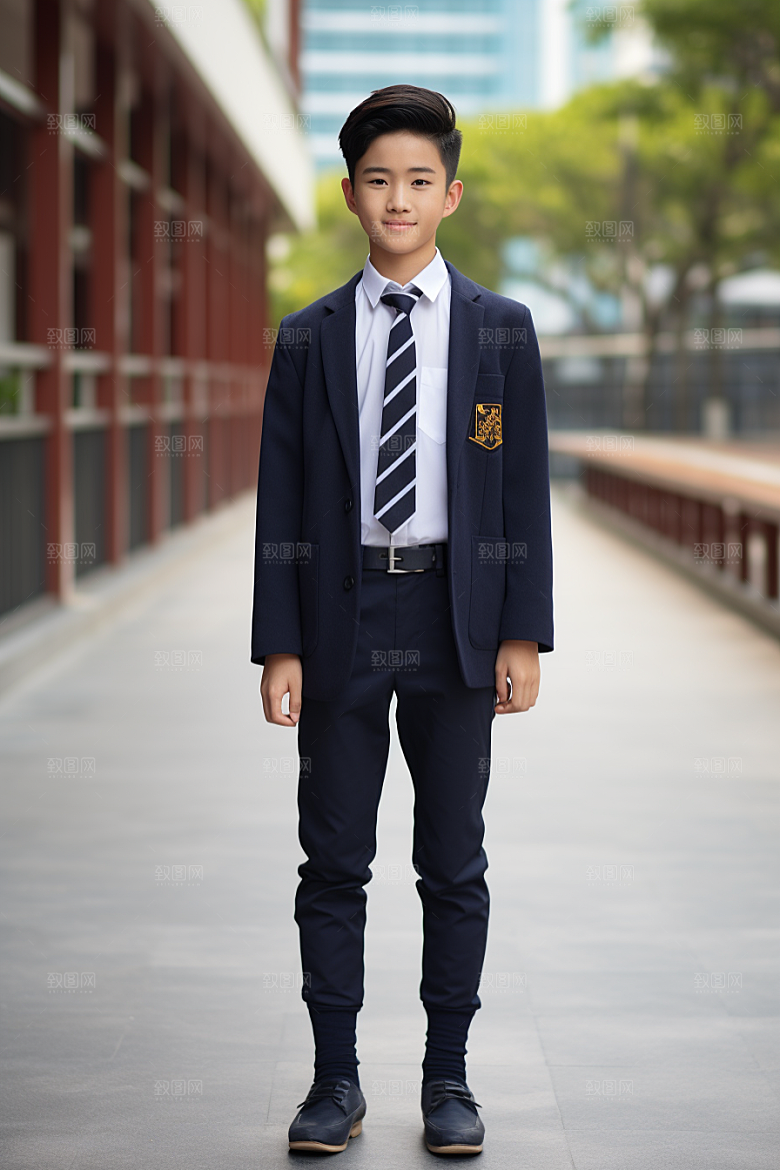 校服人物学生高清摄影图