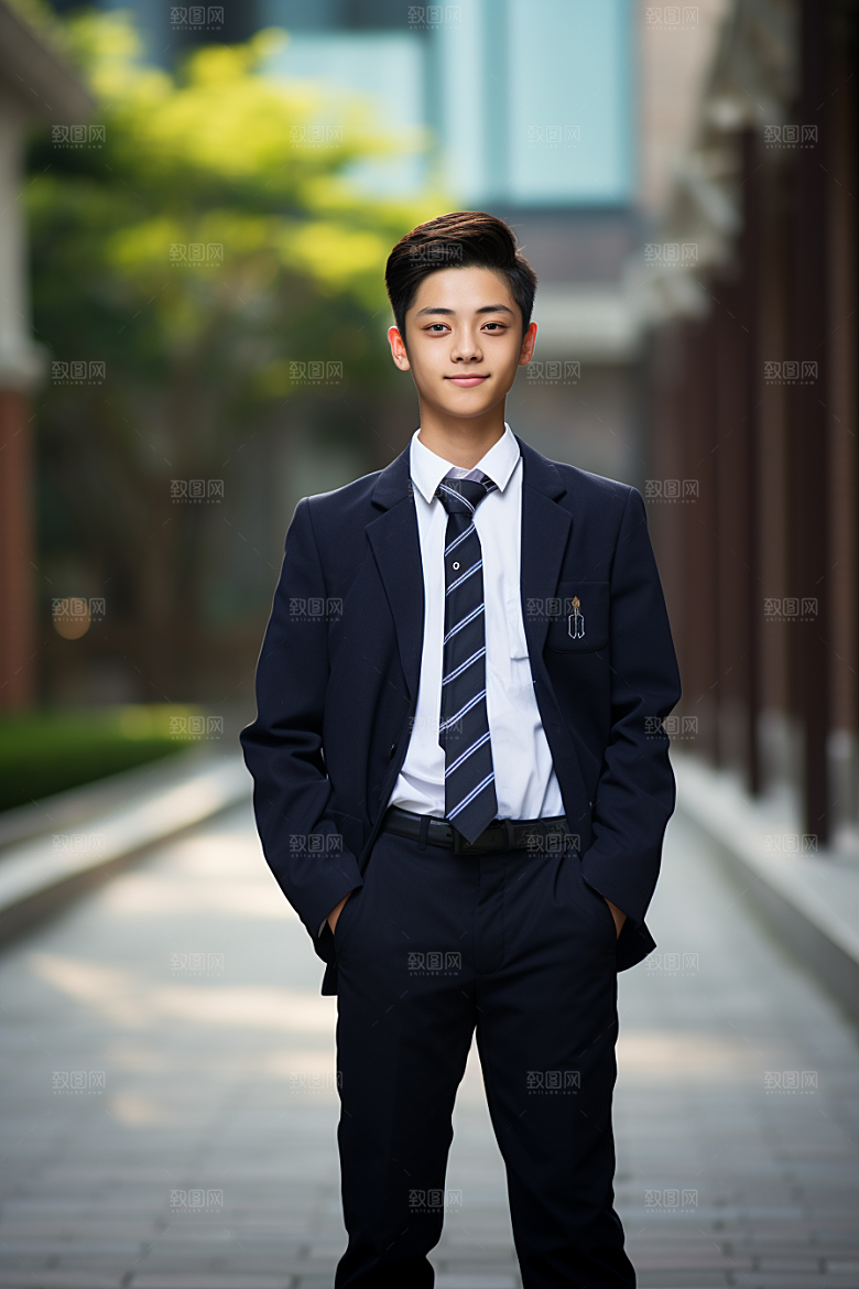 校服人物青春清新摄影图