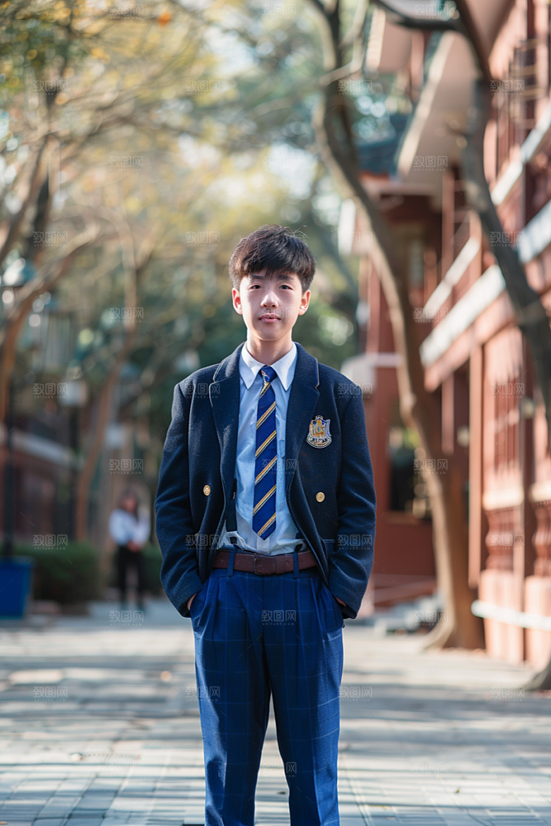 校服人物制服肖像摄影图