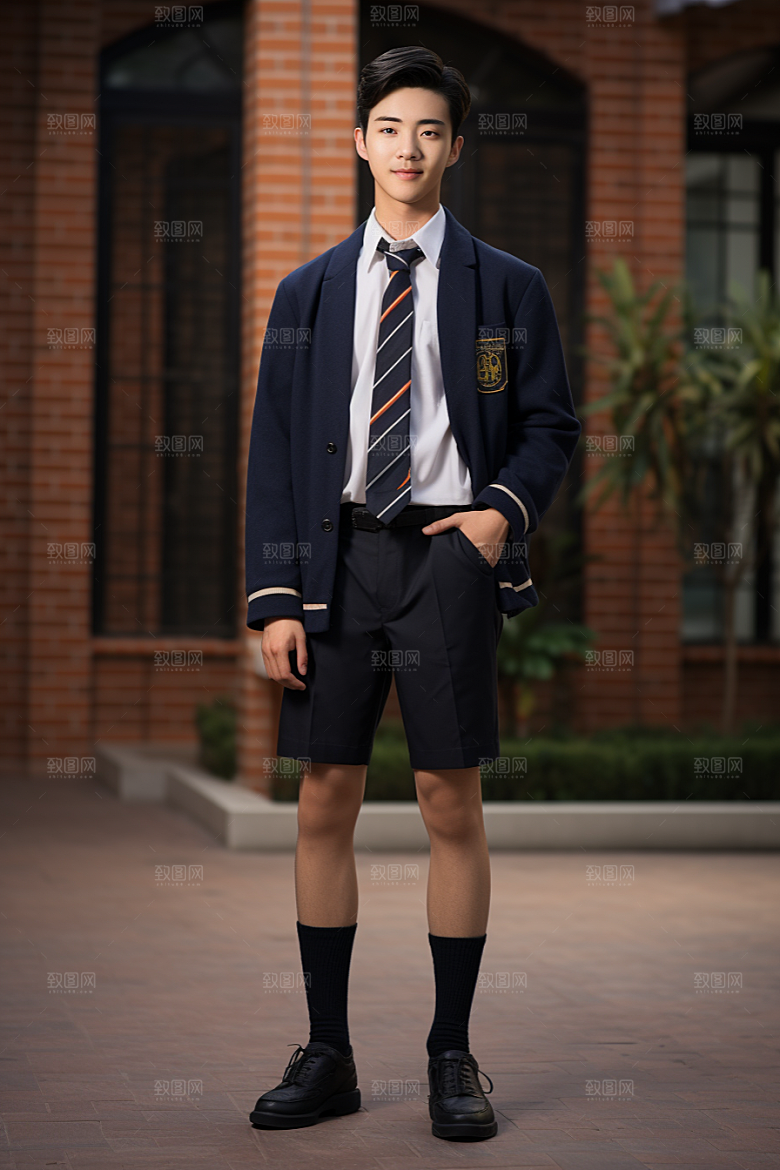 校服人物学校自然摄影图