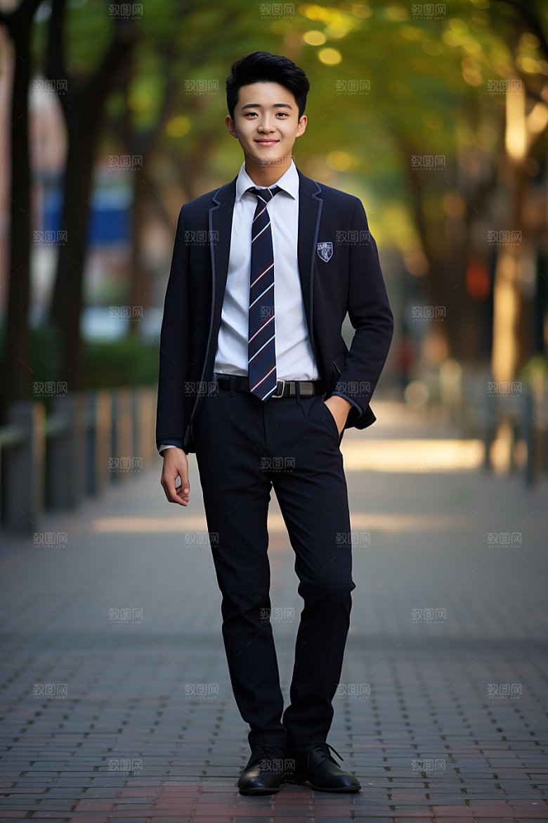 校服人物制服青春摄影图