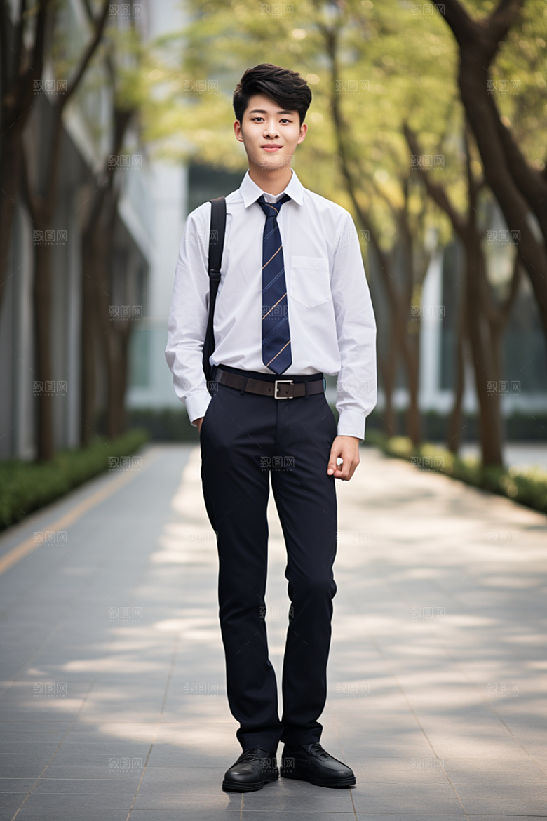 校服人物高中靓丽摄影图