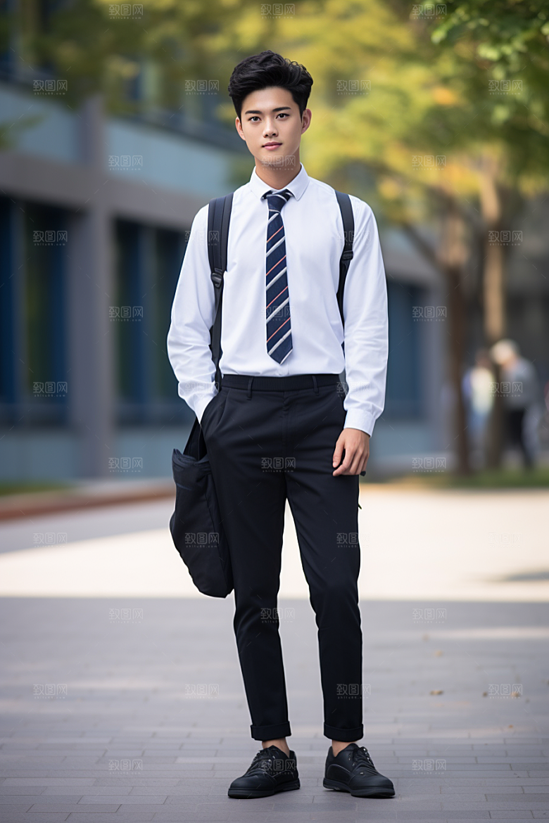 校服人物青春肖像摄影图