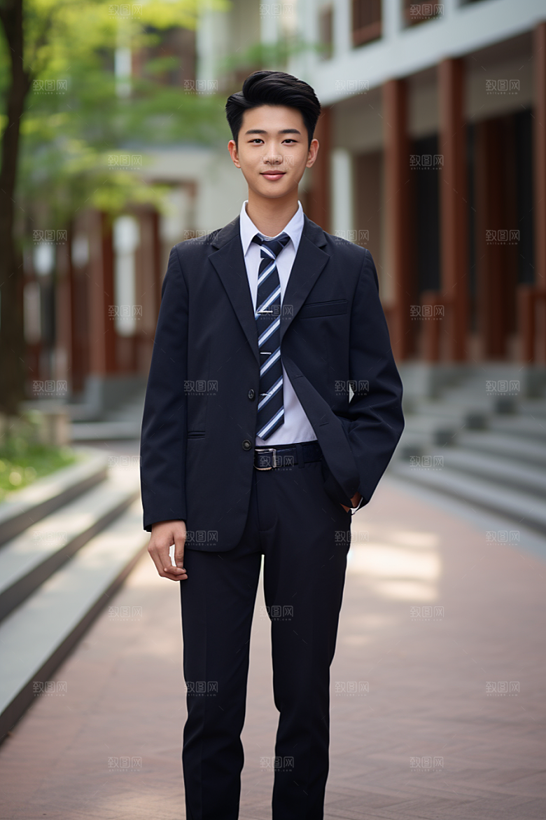 校服人物肖像制服摄影图