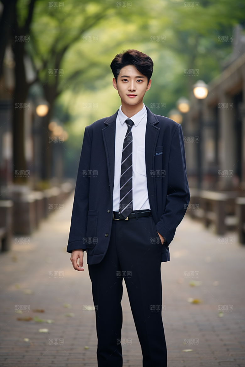 校服人物学校青少年摄影图