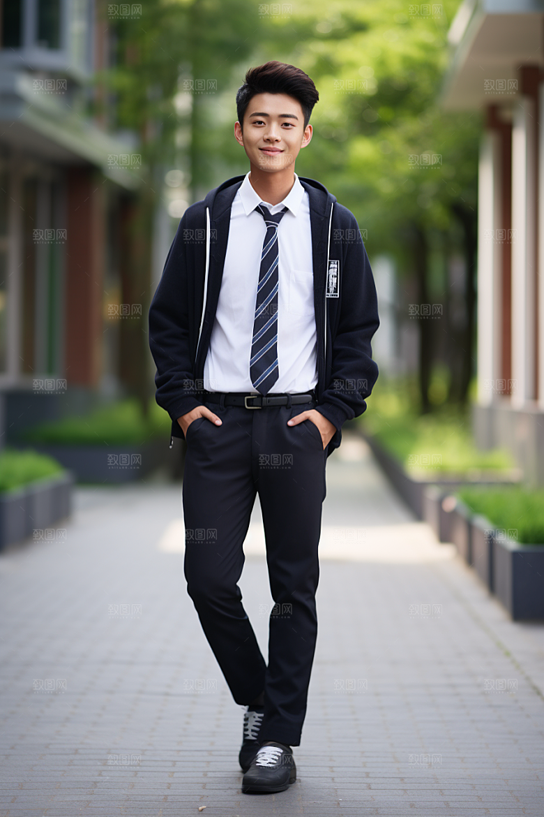 校服人物学校青少年摄影图