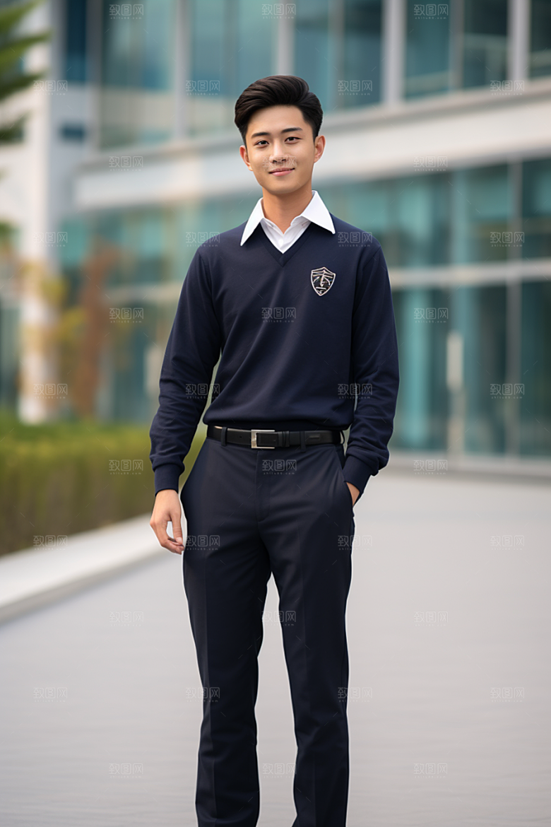 校服人物青少年学生摄影图
