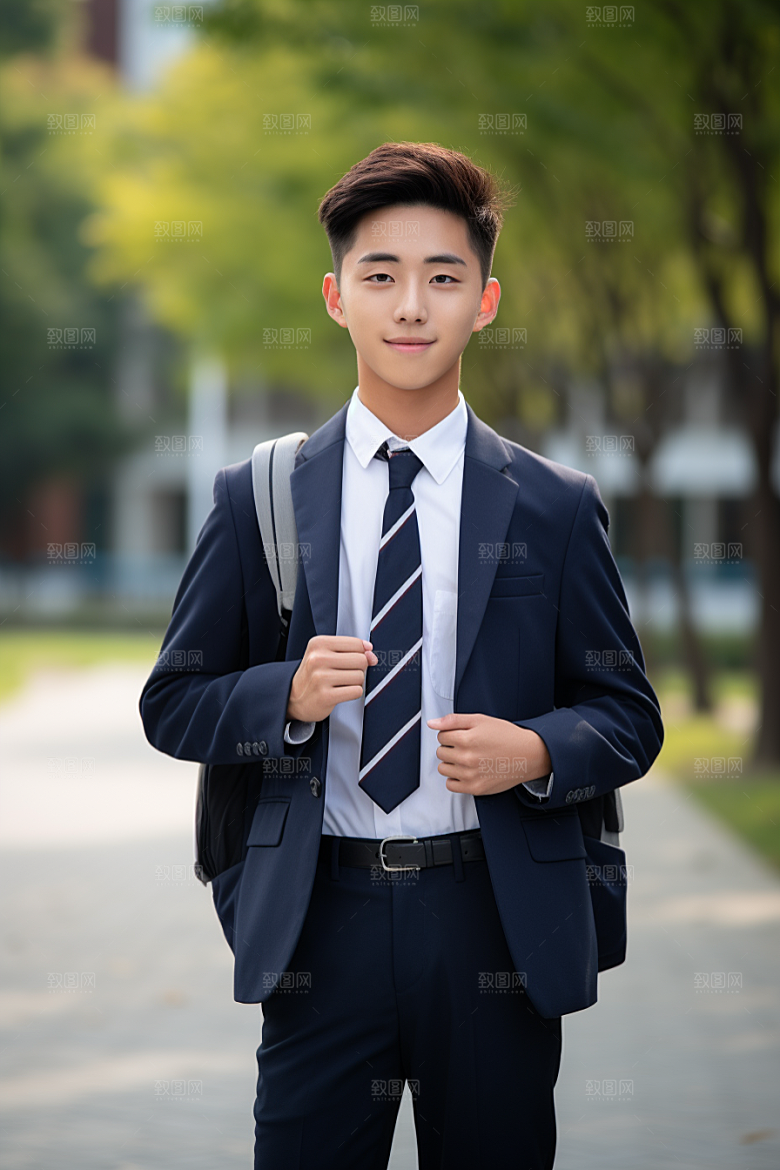 校服人物青春高中摄影图
