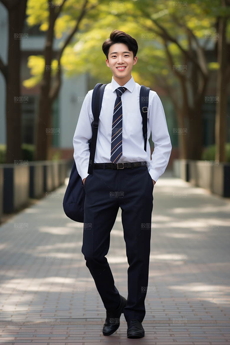 校服人物青春青少年摄影图
