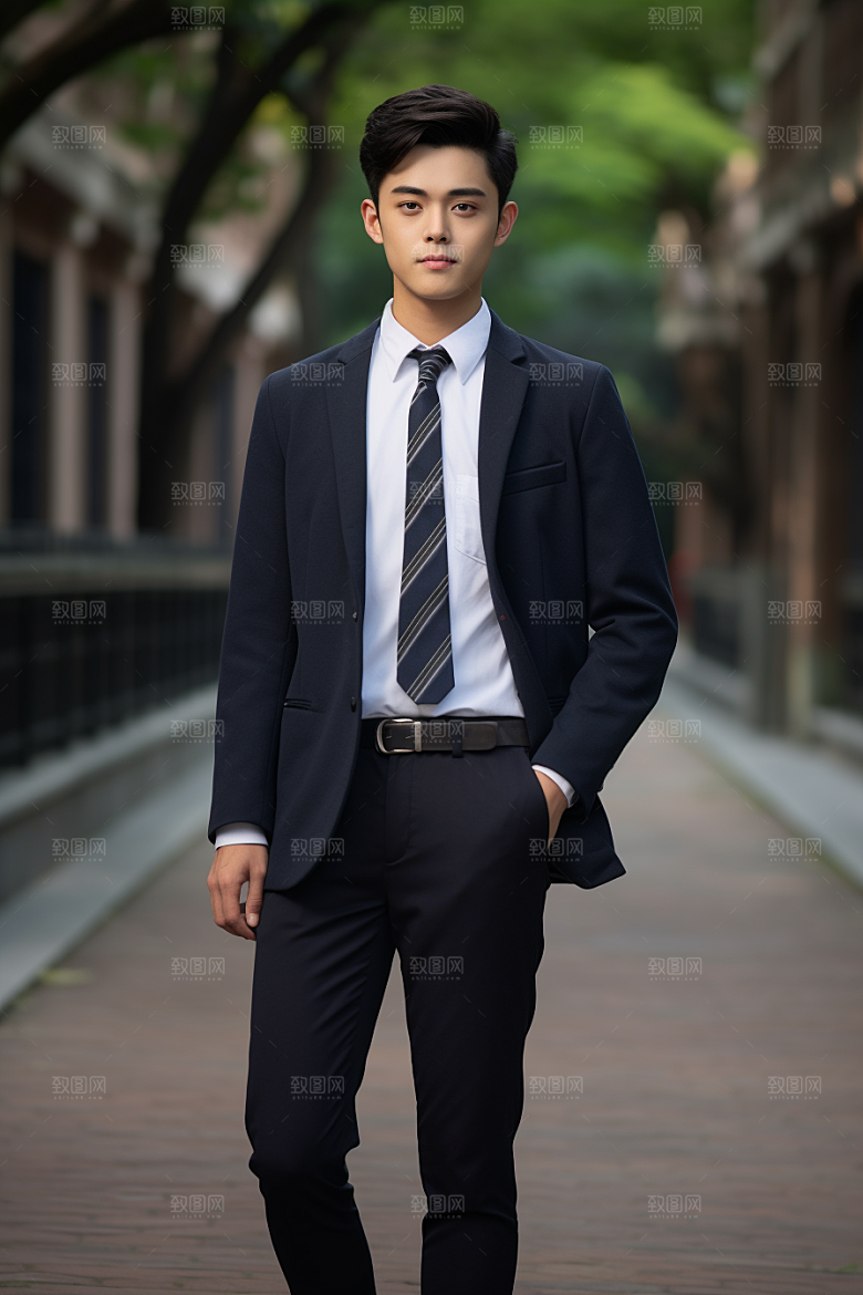 校服人物青少年人像摄影图