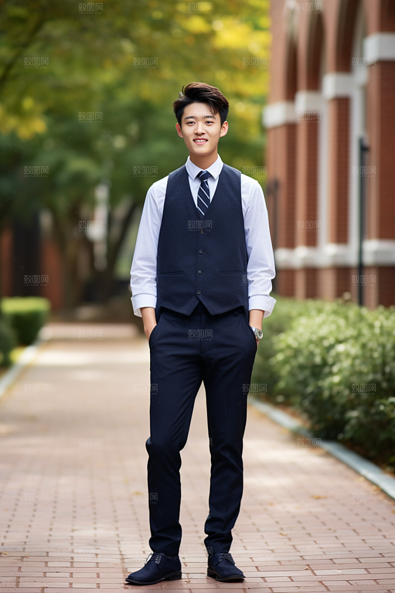 校服人物青少年人像摄影图
