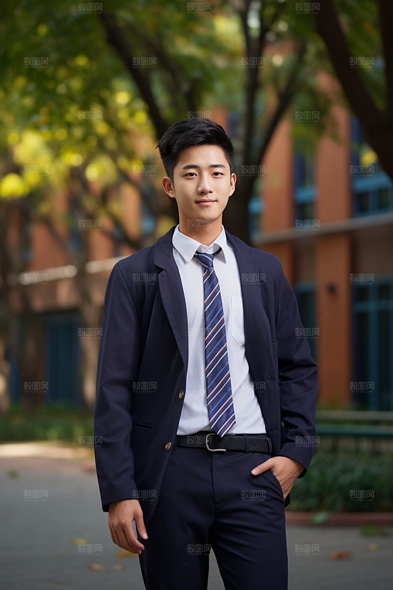 校服人物青春肖像摄影图