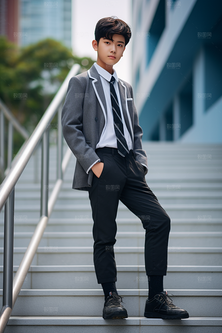 校服人物高中学生摄影图