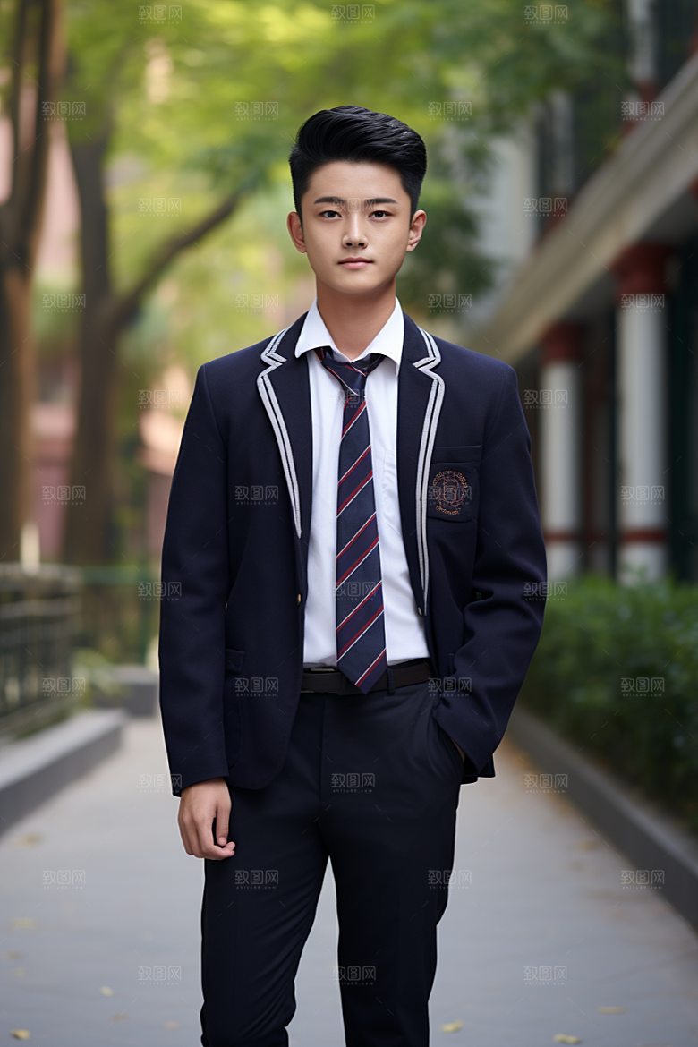 校服人物高中学生摄影图