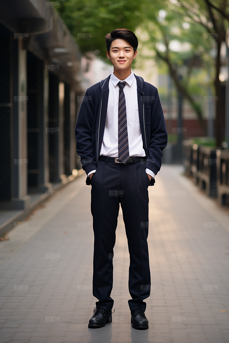 校服人物青春高清摄影图