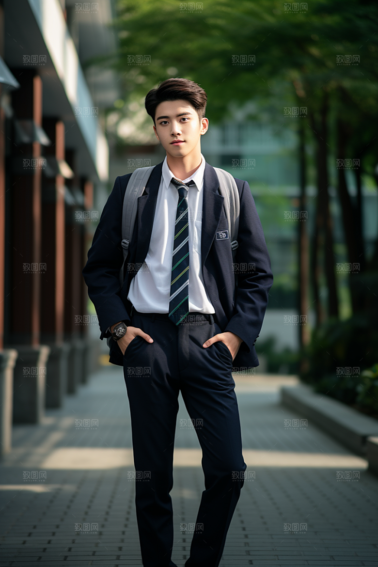校服人物学校青春摄影图