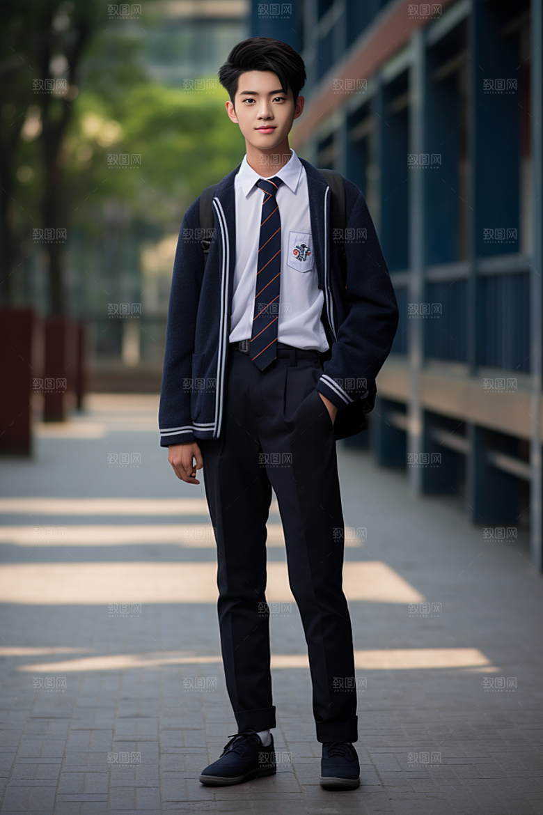 校服人物青春学生摄影图