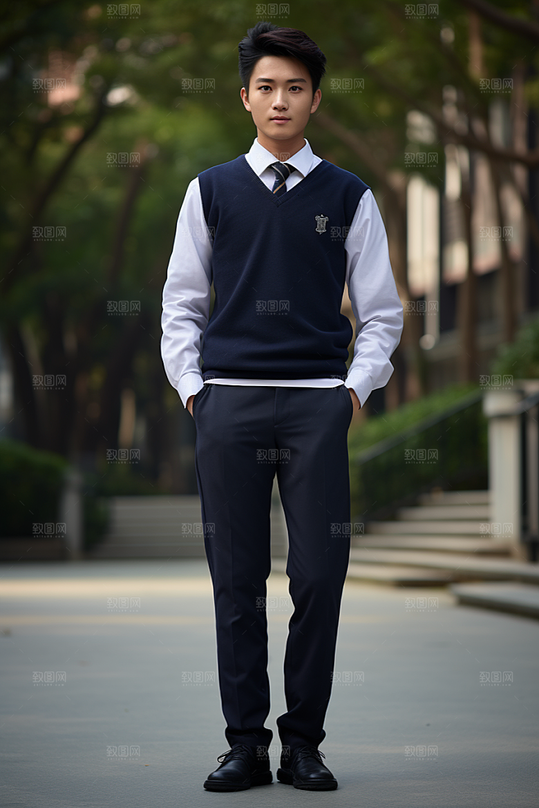 校服人物自然人像摄影图