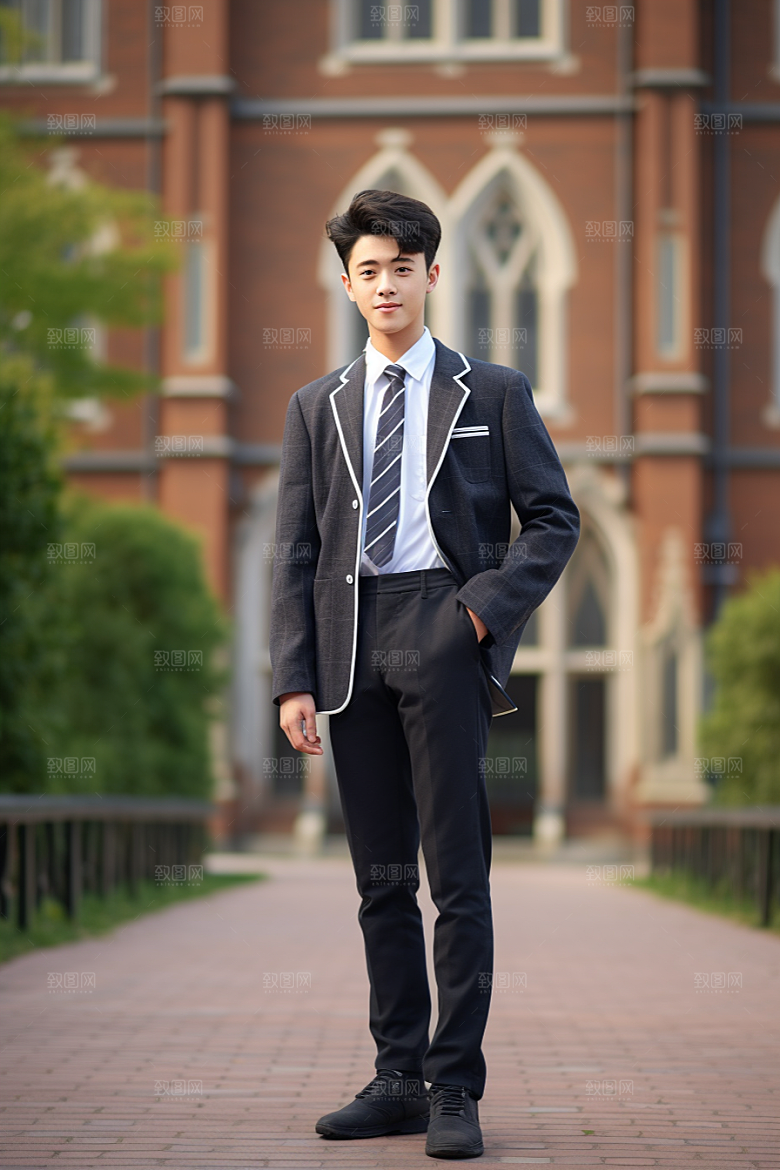 校服人物靓丽学校摄影图