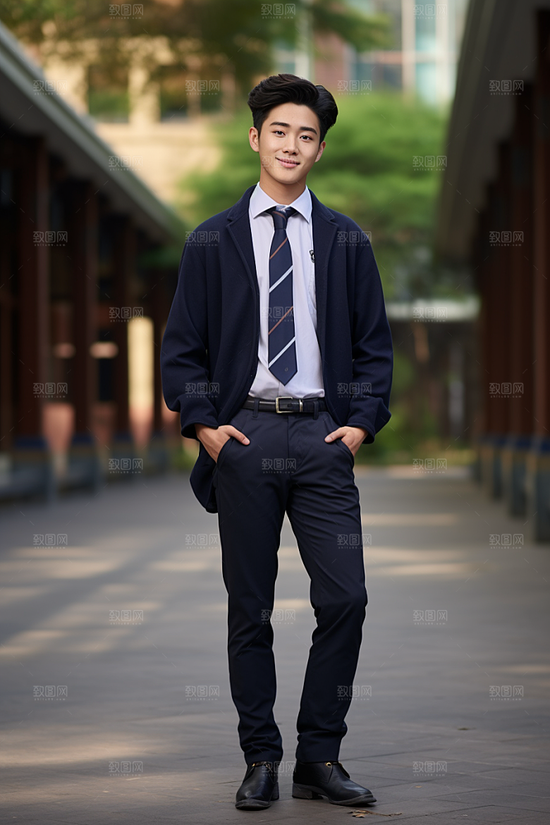校服人物自然学校摄影图