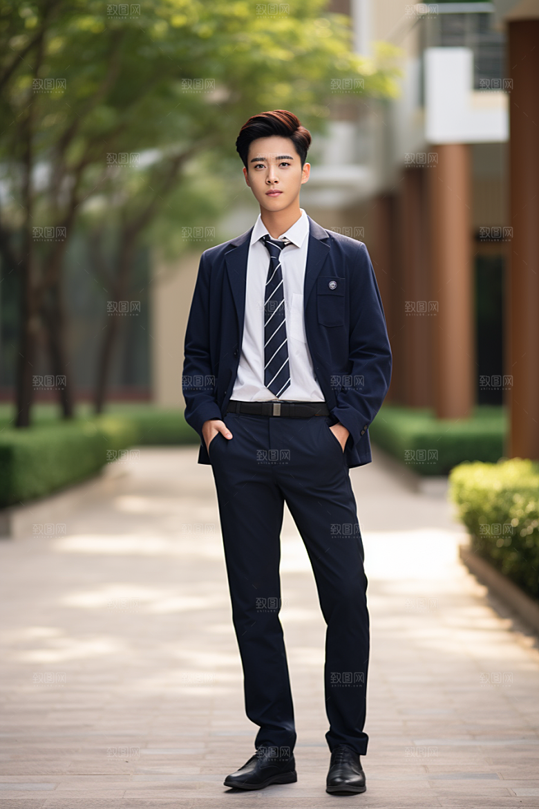 校服人物自然青少年摄影图