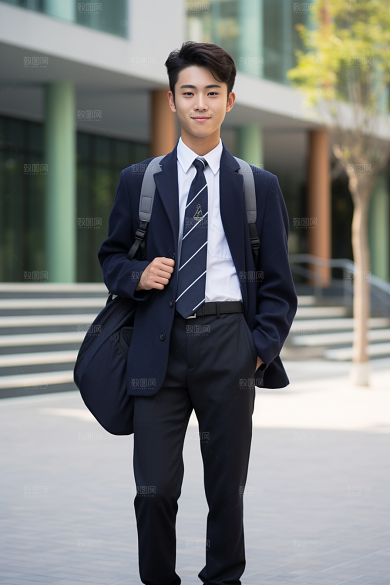 校服人物制服青少年摄影图