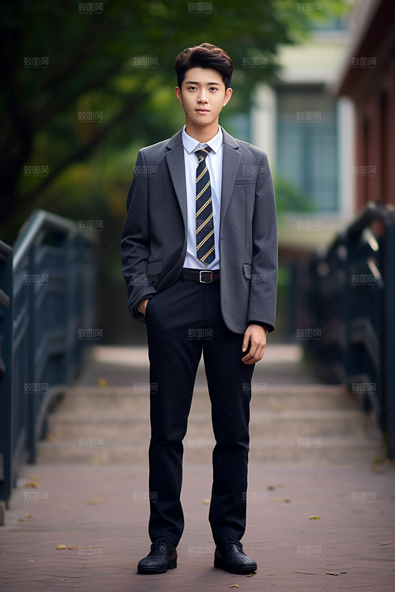 校服人物制服高清摄影图