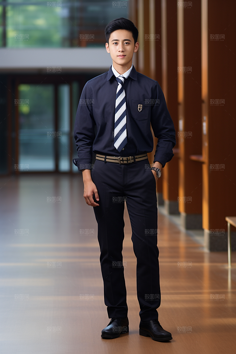 校服人物青春制服摄影图