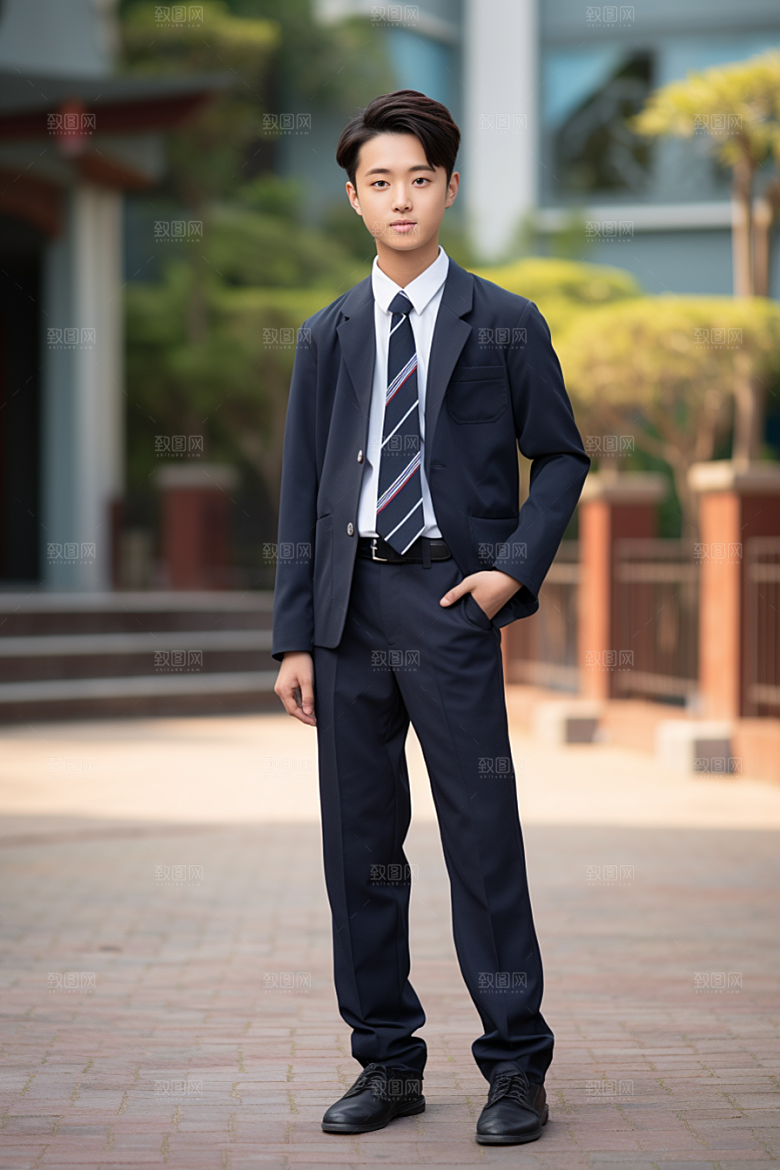 校服人物高清学生摄影图
