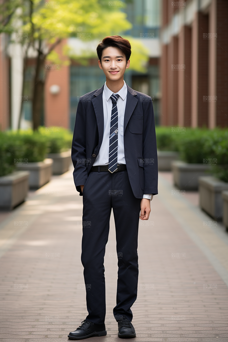 校服人物校园青少年摄影图