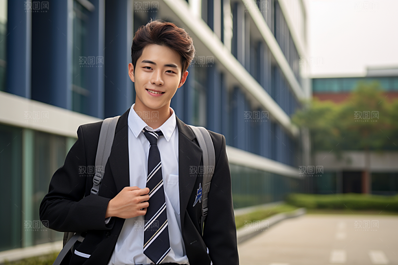 校服人物清新青春摄影图