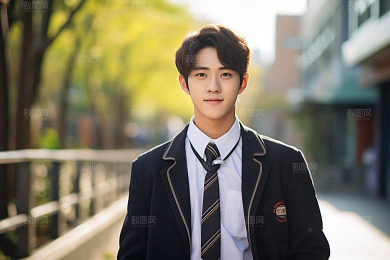 校服人物学生学校摄影图