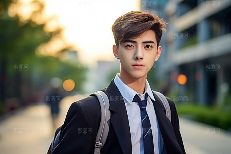 校服人物高清学生摄影图