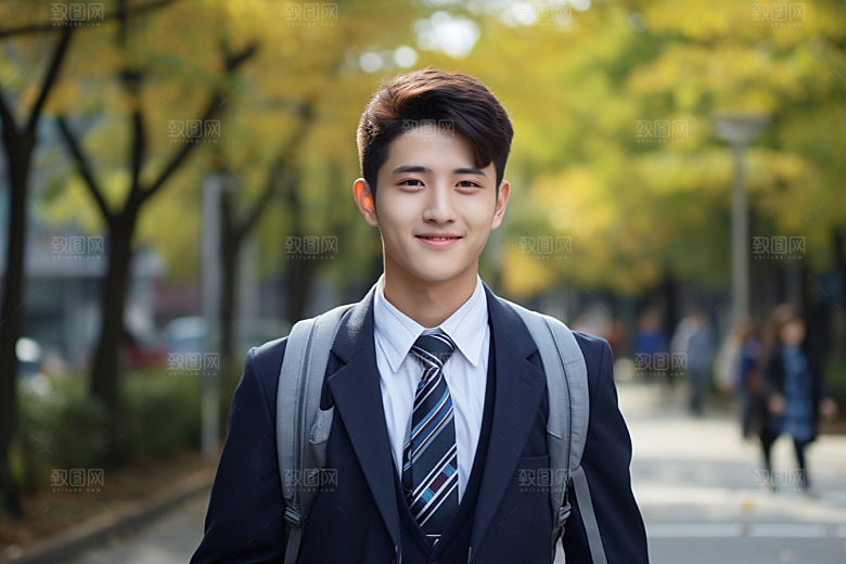 校服人物制服青少年摄影图
