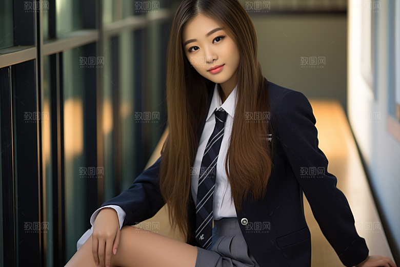校服人物学校青少年摄影图
