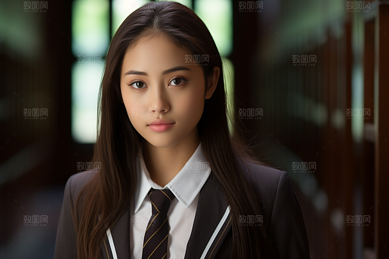 校服人物学生青春摄影图