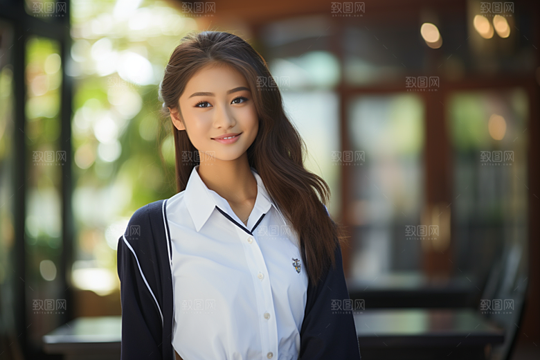 校服人物制服青春摄影图
