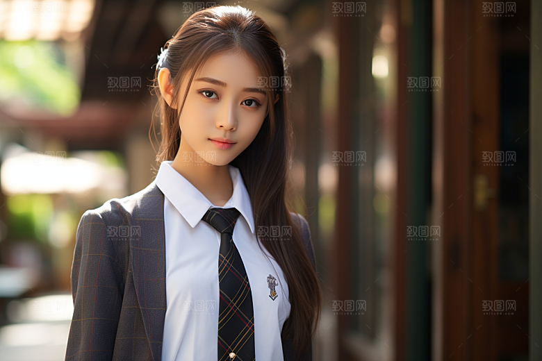 校服人物青春学生摄影图