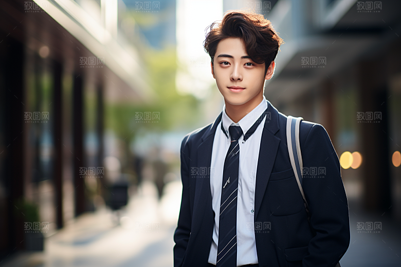 校服人物青少年学生摄影图