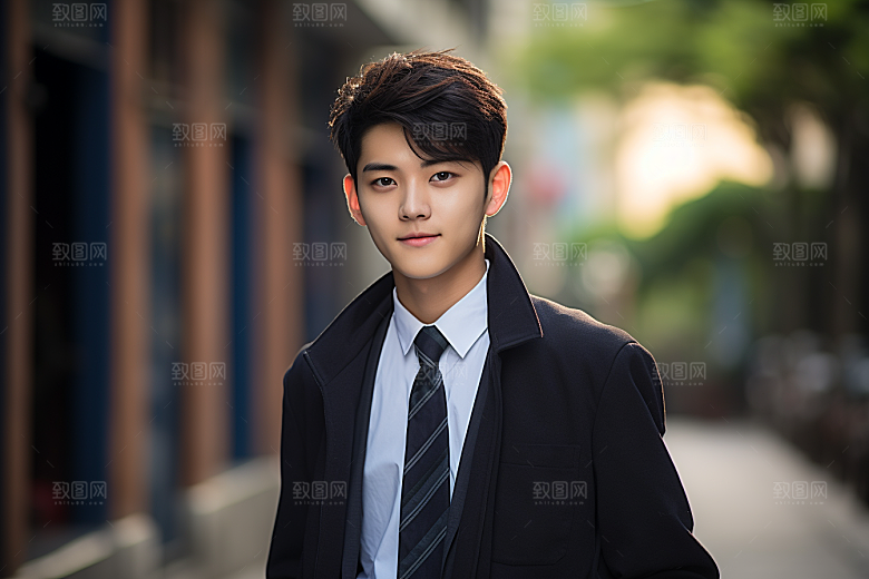 校服人物青少年靓丽摄影图