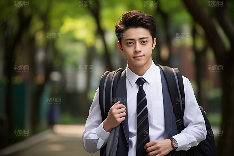 校服人物制服人像摄影图