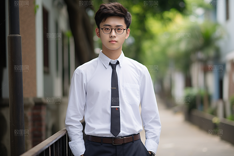 校服人物学生自然摄影图