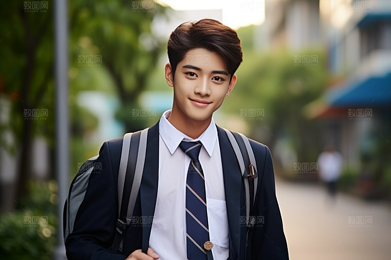 校服人物人像高清摄影图