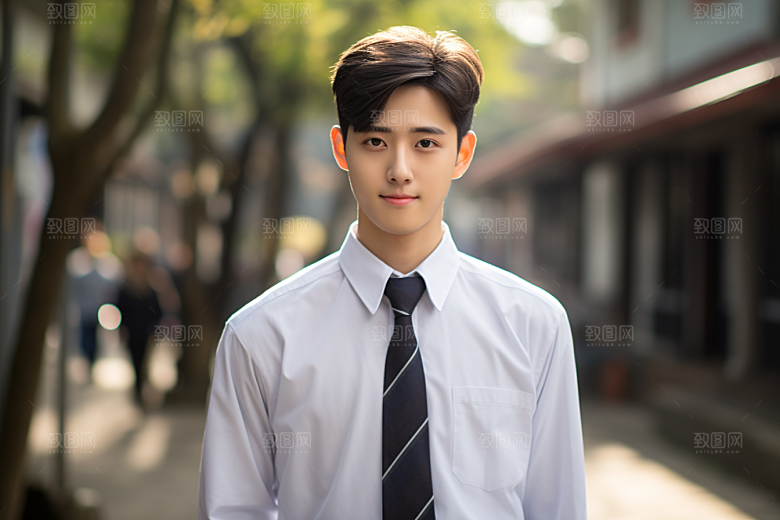 校服人物青少年高清摄影图