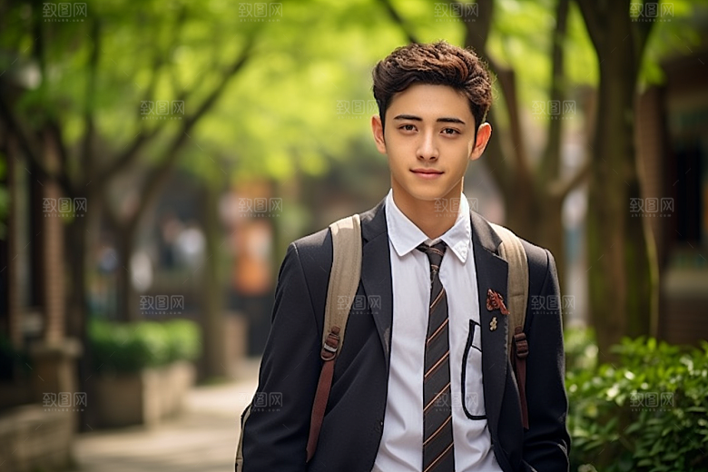 校服人物制服人像摄影图