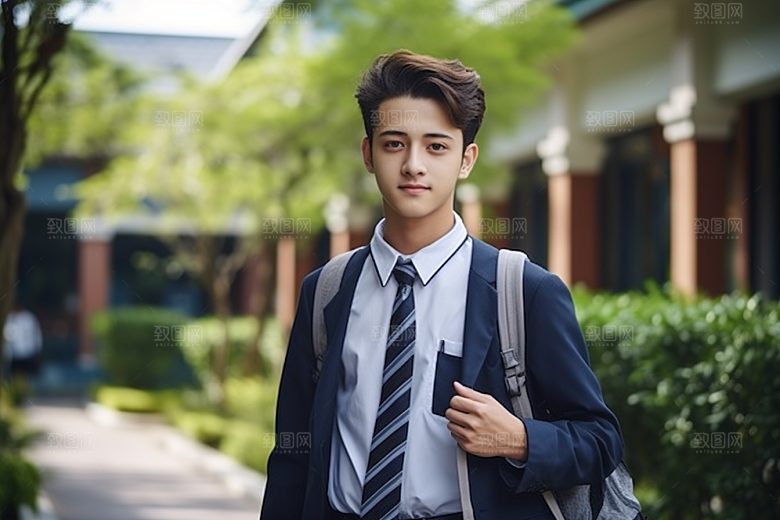 校服人物青春自然摄影图