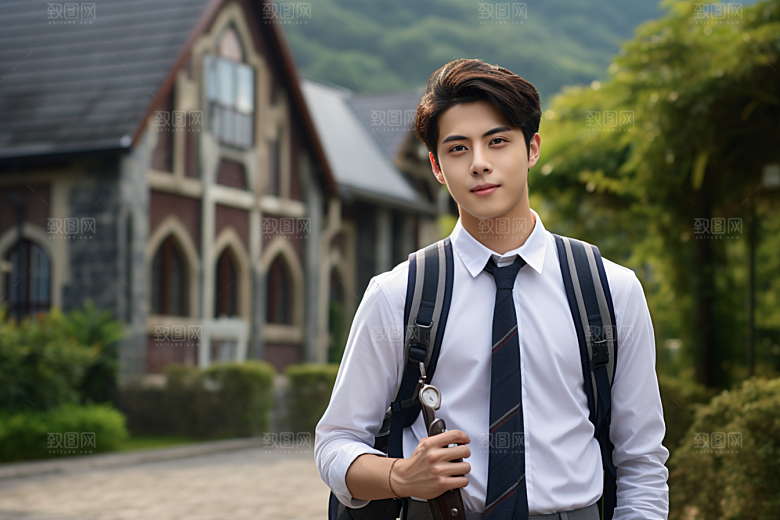校服人物人像青少年摄影图