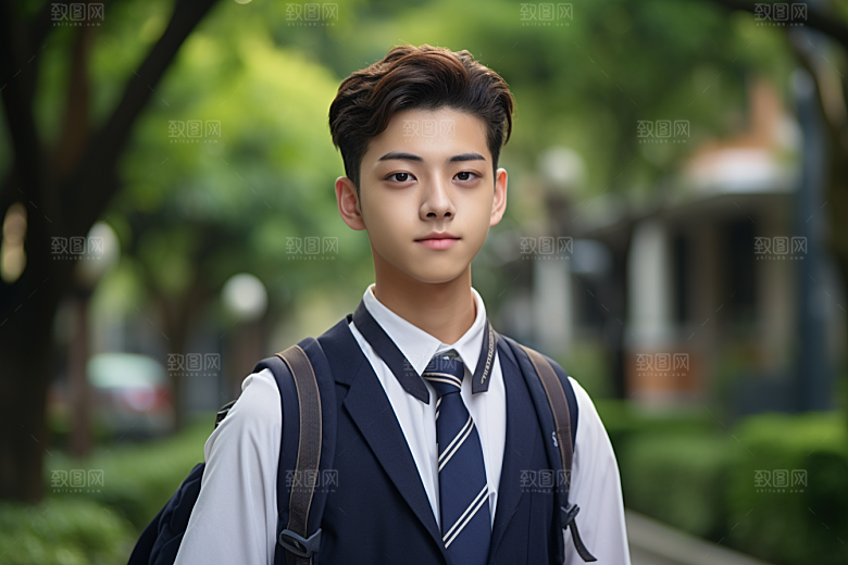 校服人物自然高中摄影图